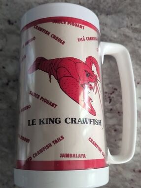 Le King Crawfish Red and Cream Ceramic Coffee Mug - Brand Unknown